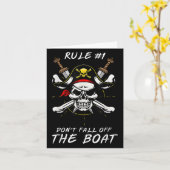 Funny Rule #1 Don't Fall Off The Boat Cruise Rate カード (黄色い花)
