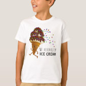 Funny Run Out of Ice Cream Cartoon Tシャツ (正面)