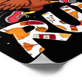 Funny Run Running 5k Race Turkey Trot Thanksgiving ポスター (角)