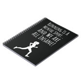 Funny Running Gifts For Her Humor Women Runner ノートブック (左側)