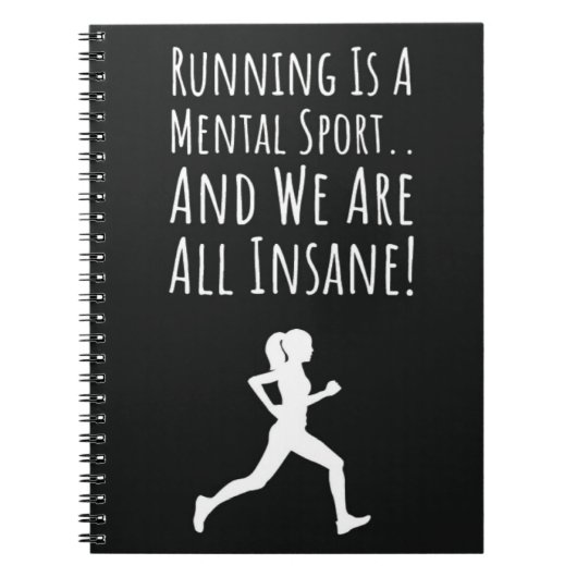 Funny Running Gifts For Her Humor Women Runner ノートブック (正面)