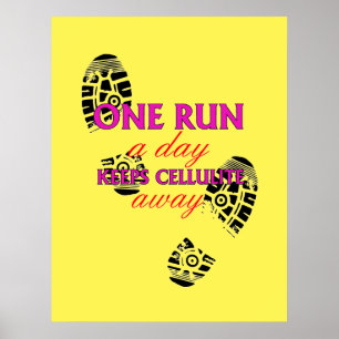 Funny Running Quote - Motivational Fitness Posters ポスター