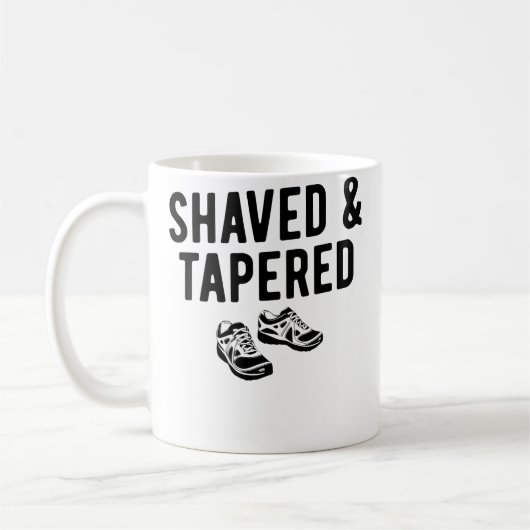 Funny Running Shaved Tapered Distance Runner コーヒーマグカップ (左)