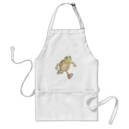 Funny Running Turtle Cartoon Cooking Apron スタンダードエプロン