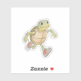 Funny Running Turtle Sticker | Cartoon シール