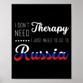 Funny Russia Summer Vacation Travel Souvenir Quote ポスター (正面)