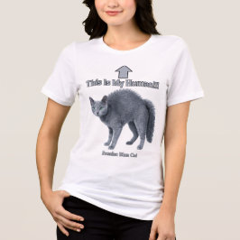 Funny Russian Blue Cat – This Is My Human トライブレンドＴシャツ