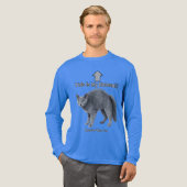 Funny Russian Blue Cat – This Is My Human トライブレンドＴシャツ (正面全体)