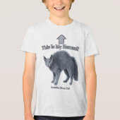Funny Russian Blue Cat – This Is My Human トライブレンドＴシャツ (正面)