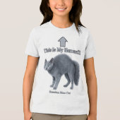 Funny Russian Blue Cat – This Is My Human トライブレンドＴシャツ (正面)