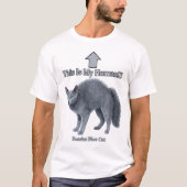 Funny Russian Blue Cat – This Is My Human Tシャツ (正面)