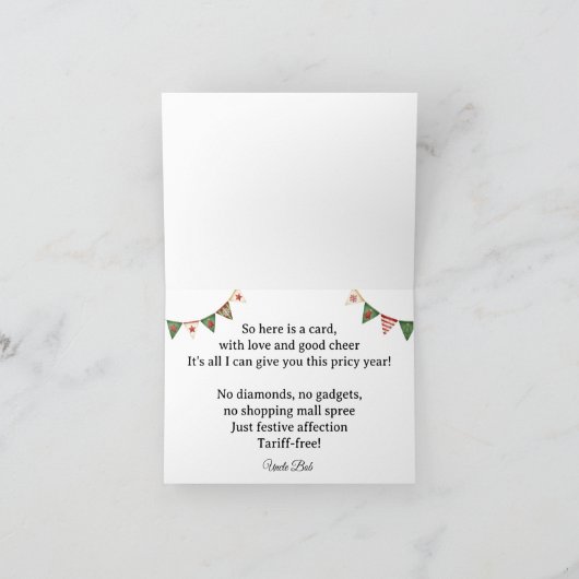 Funny Sad No Gift Due to Tariffs and Inflation シーズンカード (内部)