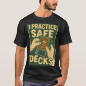 Funny Safe Decks Trading Card Game Pun Humor  Tシャツ (正面)