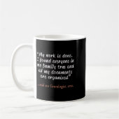Funny Said No Genealogist Ever Quote Gift  コーヒーマグカップ (左)