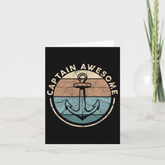 Funny Sailing Boating Sailor Boat Captain Awesome  カード (正面)