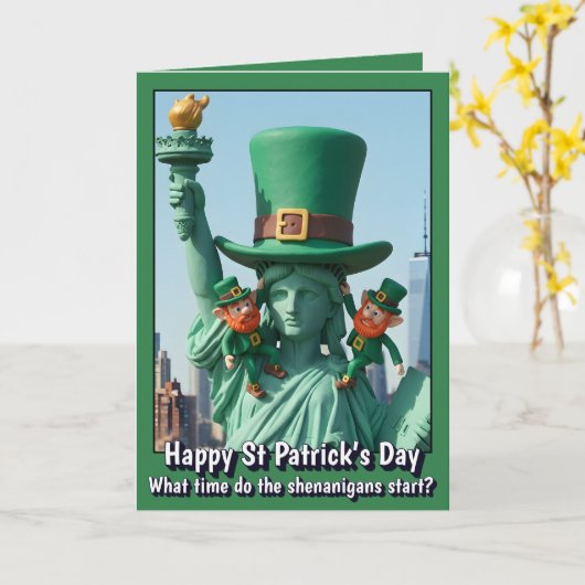 Funny Saint Patrick's Day Card カード (黄色い花)