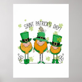 Funny Saint Patrick's Day T-Shirt Irish Shamrock ポスター