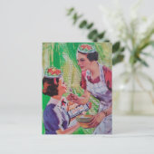 Funny Salad Hats collage ポストカード (スタンド正面)