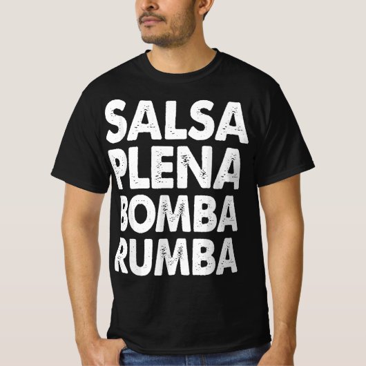 Funny Salsa Dance Tee Women Salsa Plena Bomba Rumb Tシャツ (正面)