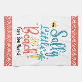Funny Salty Little Beach Customizable キッチンタオル (横)