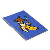 Funny Samurai Banana Ronin Cartoon Illustration ノートブック (右側)