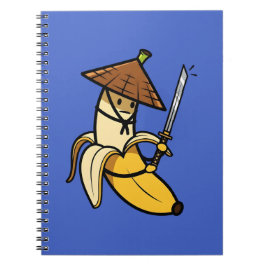 Funny Samurai Banana Ronin Cartoon Illustration ノートブック