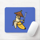 Funny Samurai Banana Ronin Cartoon Illustration マウスパッド (マウス)