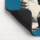 Funny Samurai Bigfoot Japanese Art Graphic Tee Ani マウスパッド (コーナー)