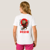 Funny Samurai Cat Soccer - Gift for Anime & Sports Tシャツ (裏面フル)