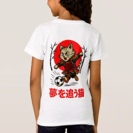 Funny Samurai Cat Soccer - Gift for Anime & Sports Tシャツ