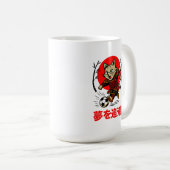 Funny Samurai Cat Soccer - Gift for Coffee & Cat  コーヒーマグカップ (正面右)