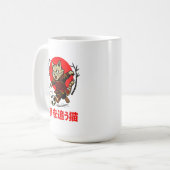 Funny Samurai Cat Soccer - Gift for Coffee & Cat  コーヒーマグカップ (正面左)