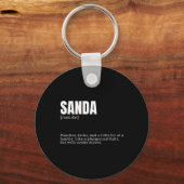 Funny Sanda Enthusiasts' Humorous Definition Defin キーホルダー (正面)