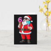 Funny Santa 67 Ice Cream Christmas Drip Xmas Teens カード (黄色い花)