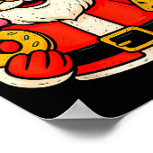 Funny Santa 67 Ice Cream Drip Christmas Xmas Teens ポスター (角)