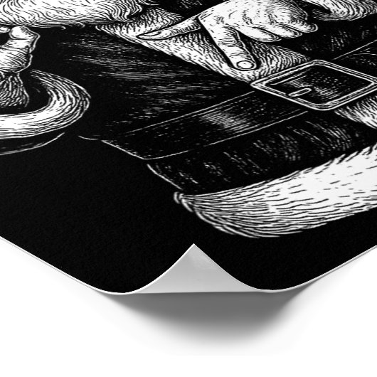 Funny Santa 6 7 Meme Design _ Christmas Math Humor ポスター (角)