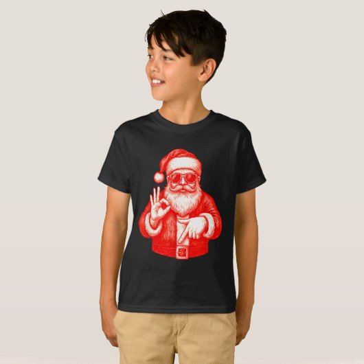 Funny Santa 6 7 Meme Design _ Christmas Math Humor Tシャツ (正面フル)
