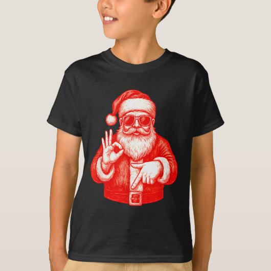 Funny Santa 6 7 Meme Design _ Christmas Math Humor Tシャツ (正面)