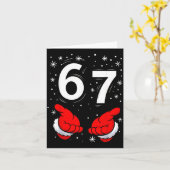 Funny Santa 6 7 Meme Six Seven Christmas 67 Italia カード (黄色い花)