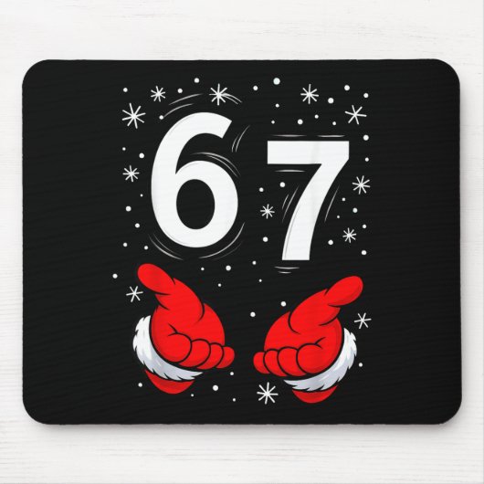 Funny Santa 6 7 Meme Six Seven Christmas 67 Italia マウスパッド (正面)