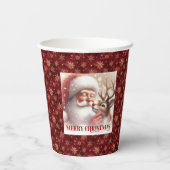 Funny Santa and Red Nose Rudolph Christmas Party  紙コップ (裏面)