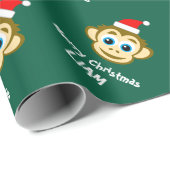 Funny Santa ape Christmas wrapping paper for kids ラッピングペーパー (ロールコーナー)