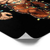 Funny Santa Bigfoot Christmas Tree Christmas Crypt ポスター (角)