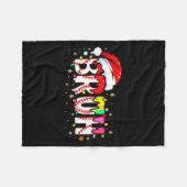 Funny Santa Bruh Baseball Christmas Xmas Meme Paja フリースブランケット (正面(横))