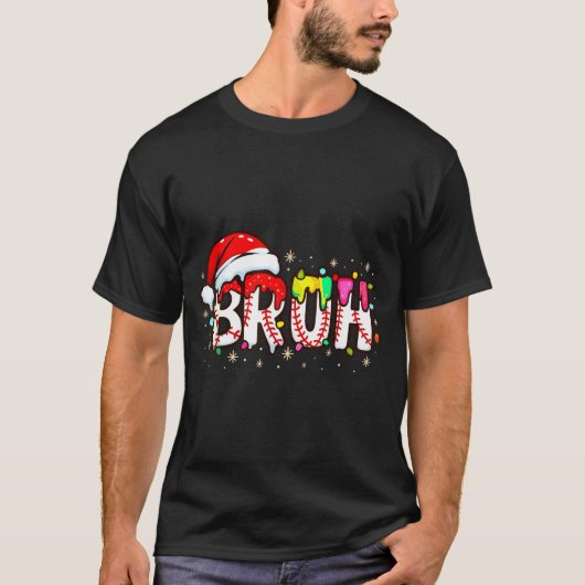Funny Santa Bruh Baseball Christmas Xmas Meme Paja Tシャツ (正面)
