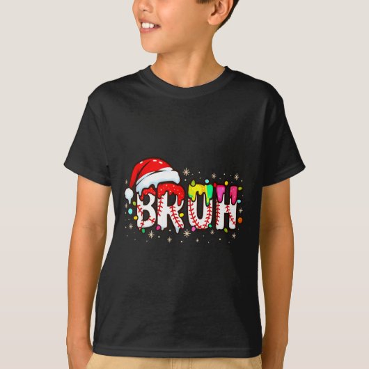 Funny Santa Bruh Baseball Christmas Xmas Meme Paja Tシャツ (正面)