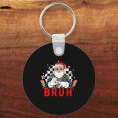 Funny Santa, Bruh Christmas Funny Meme Gift Tee  キーホルダー (正面)