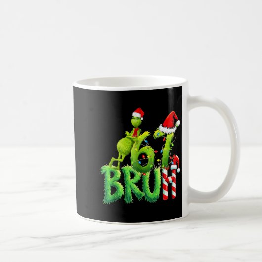 Funny Santa Bruh Christmas Meme 6 Gift Men, Women コーヒーマグカップ (右)