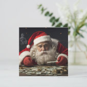 Funny Santa Card with Inflation Rhyme シーズンカード (スタンド正面)