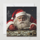 Funny Santa Card with Inflation Rhyme シーズンカード (正面)